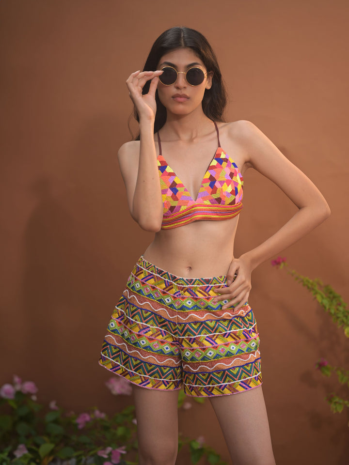 Marrakesh Embroidered Gypsy Shorts