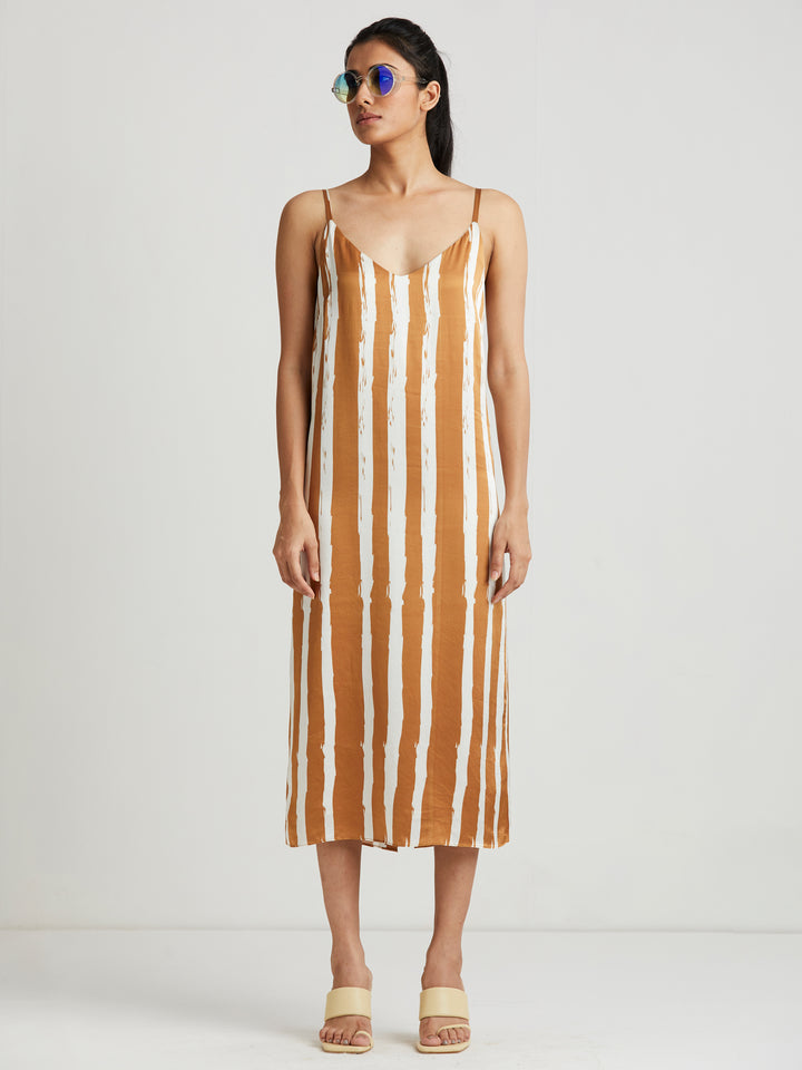 Dilara Striped Midi Dress